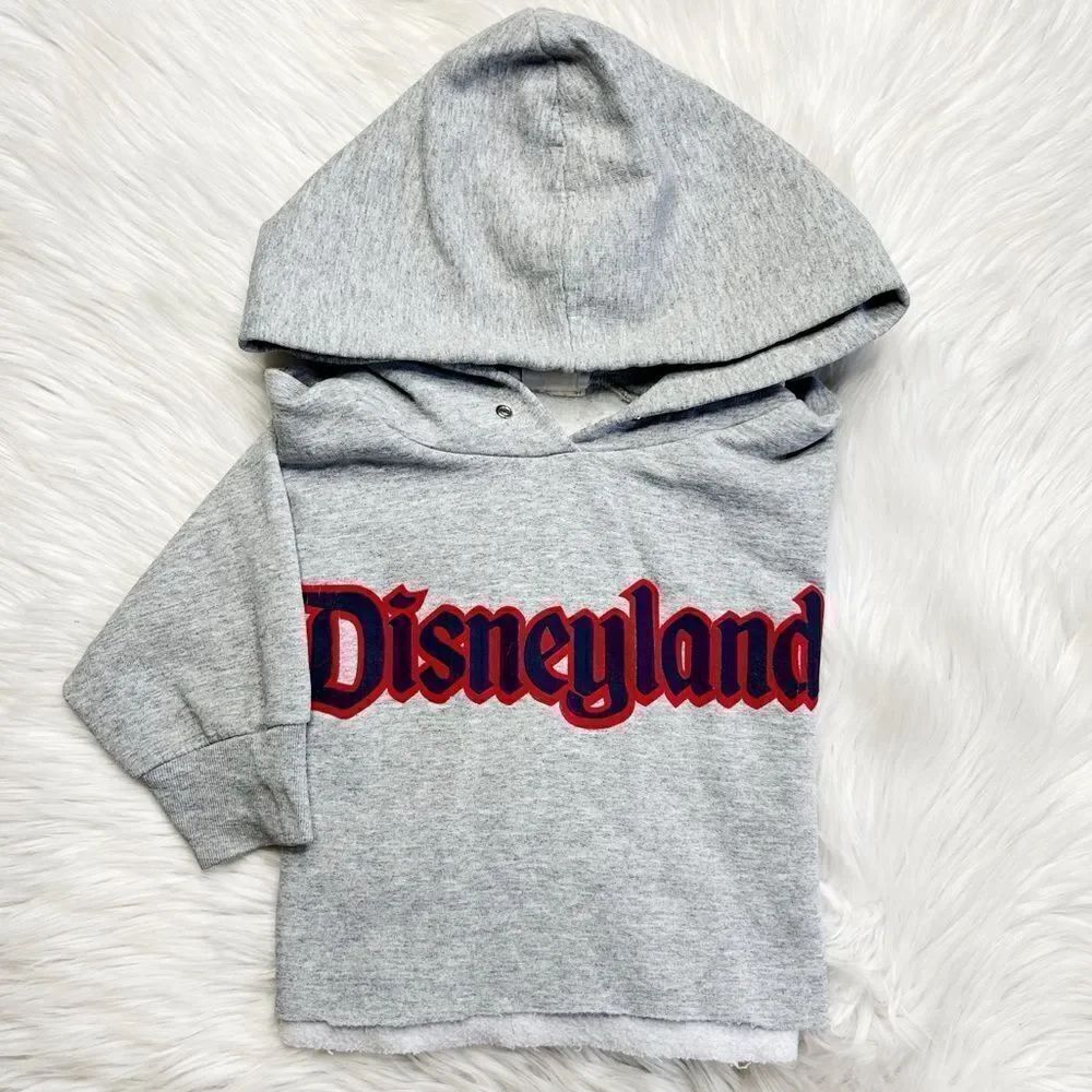 Disney Land Resort Cropped pullover Hoodie Grey Size Small